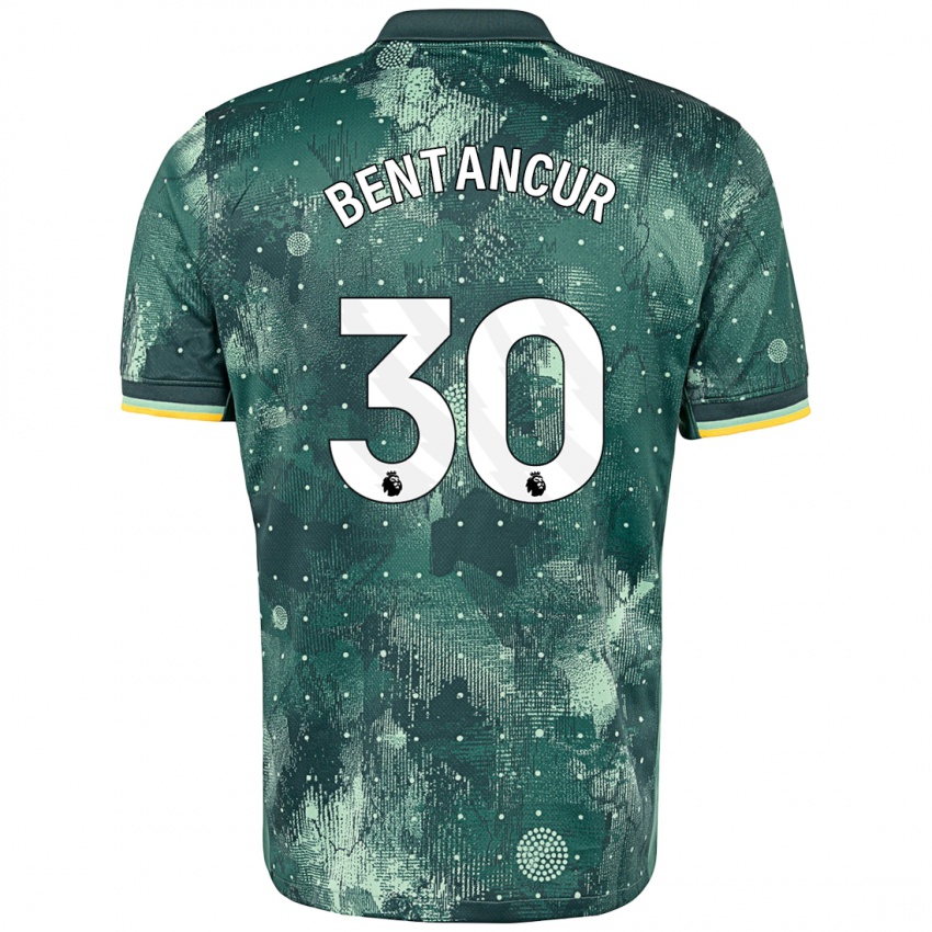 Dětské Rodrigo Bentancur #30 Zelená Máta Třetí Hráčské Dresy 2024/25 Dres