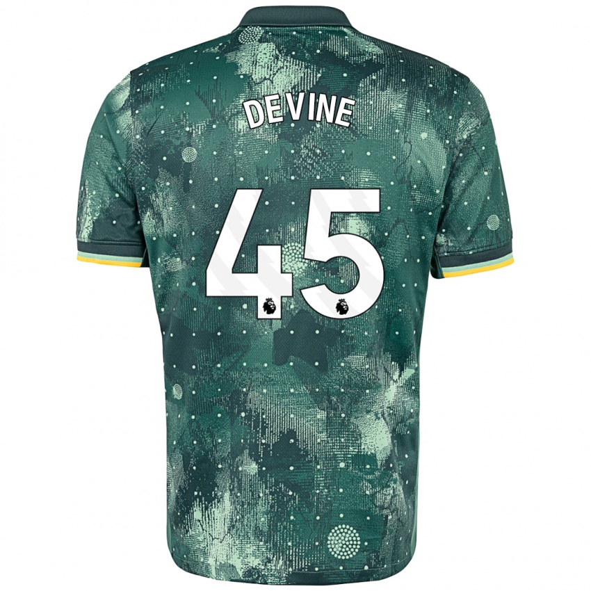 Dětské Alfie Devine #45 Zelená Máta Třetí Hráčské Dresy 2024/25 Dres