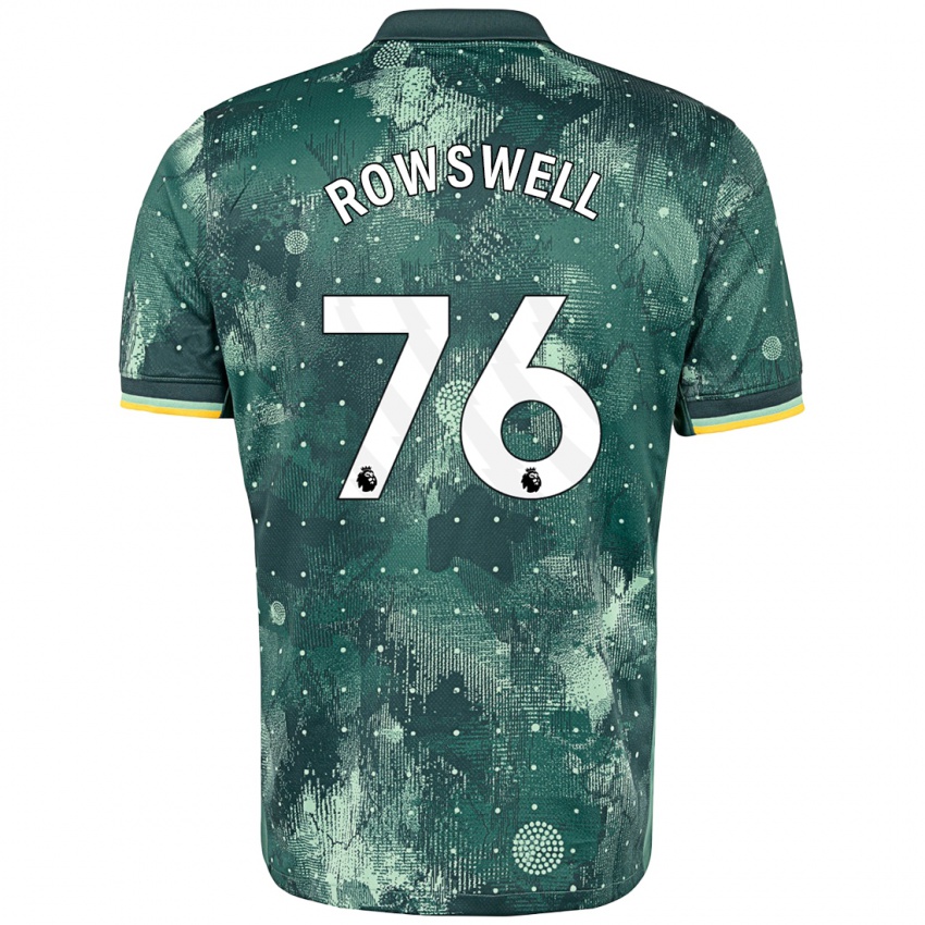 Dětské James Rowswell #76 Zelená Máta Třetí Hráčské Dresy 2024/25 Dres