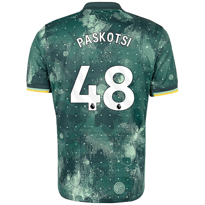 Dětské Maksim Paskotsi #48 Zelená Máta Třetí Hráčské Dresy 2024/25 Dres