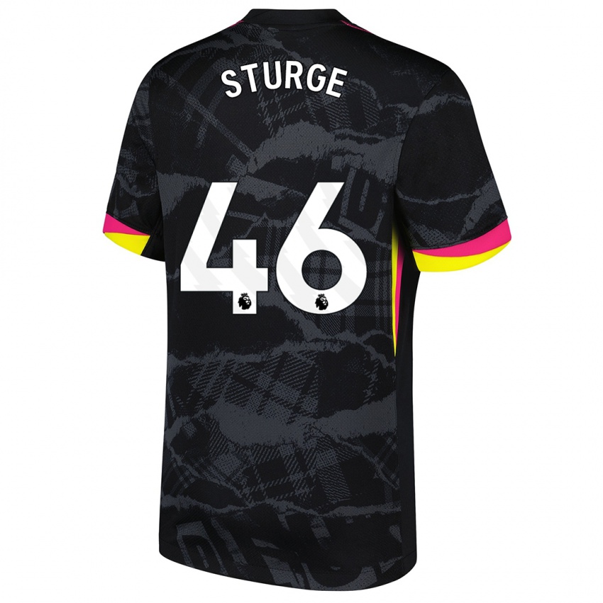 Dětské Zak Sturge #46 Černá Růžová Třetí Hráčské Dresy 2024/25 Dres