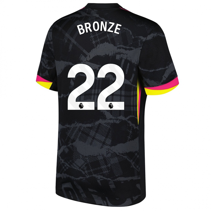 Dětské Lucy Bronze #22 Černá Růžová Třetí Hráčské Dresy 2024/25 Dres