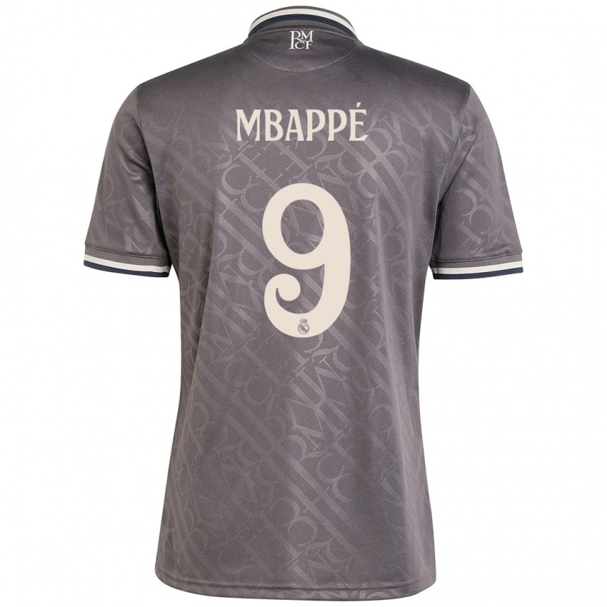 Dětské Kylian Mbappe #9 Dřevěné Uhlí Třetí Hráčské Dresy 2024/25 Dres