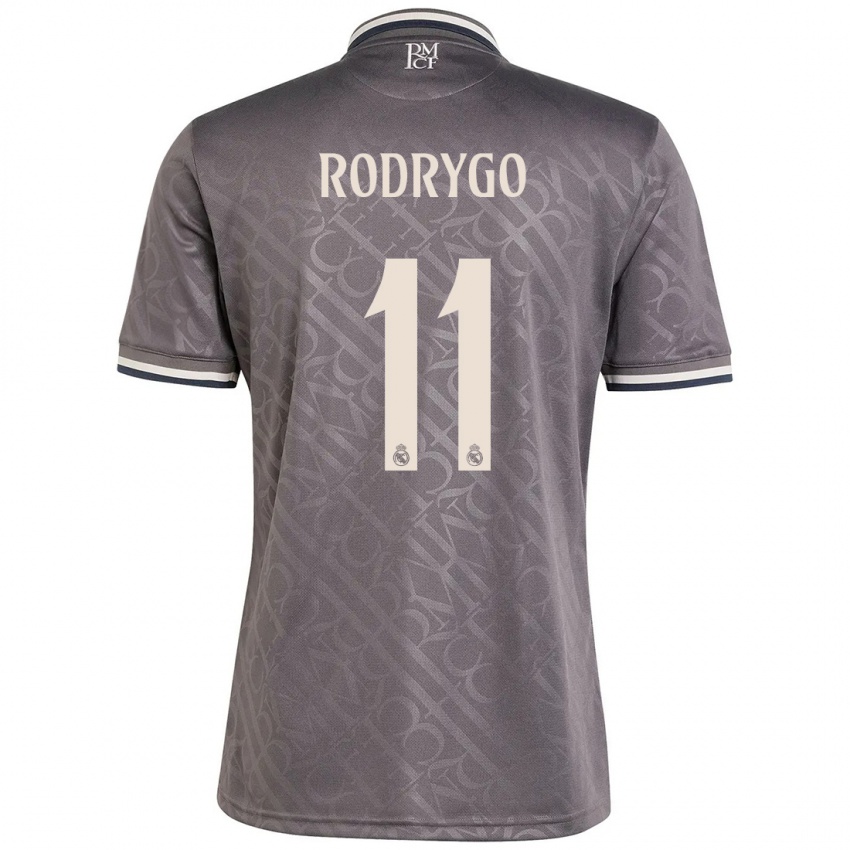 Dětské Rodrygo #11 Dřevěné Uhlí Třetí Hráčské Dresy 2024/25 Dres