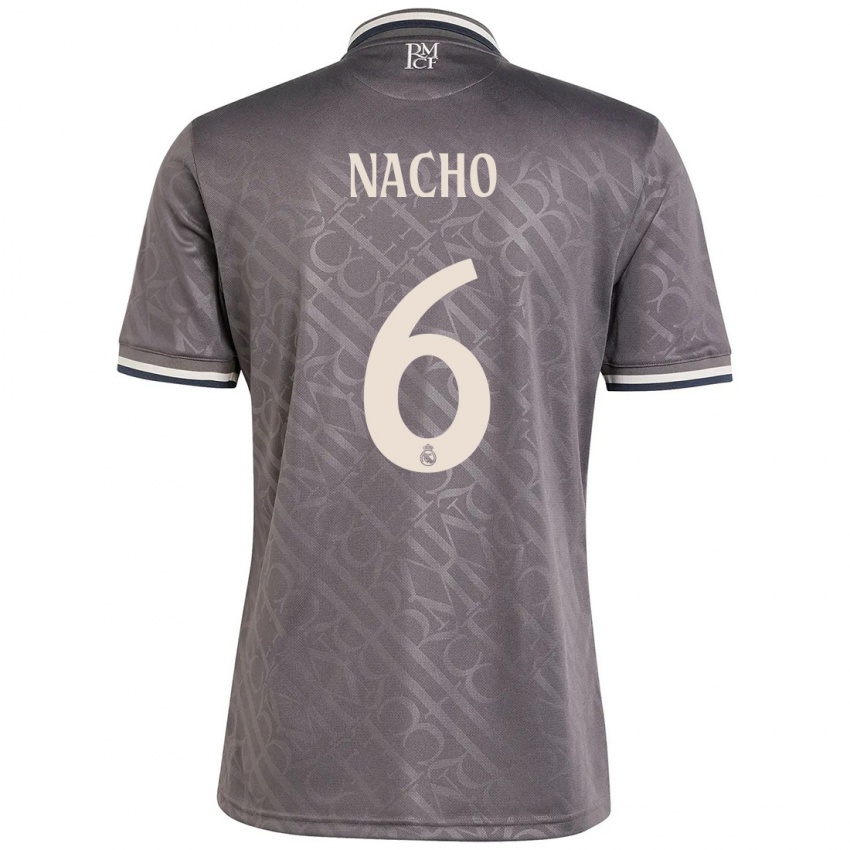 Dětské Nacho Fernandez #6 Dřevěné Uhlí Třetí Hráčské Dresy 2024/25 Dres