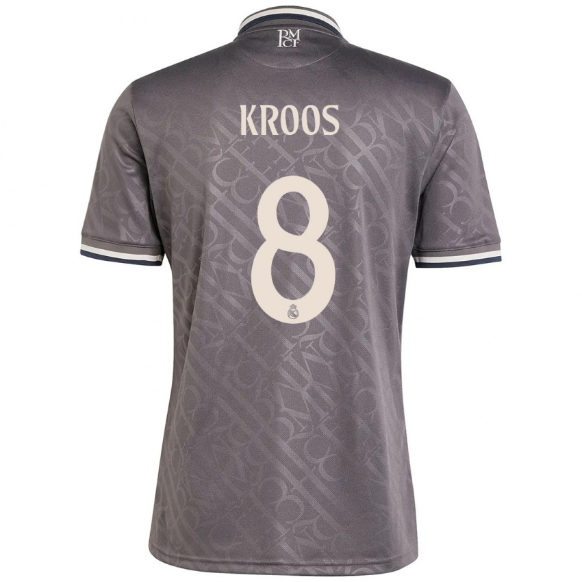 Dětské Toni Kroos #8 Dřevěné Uhlí Třetí Hráčské Dresy 2024/25 Dres