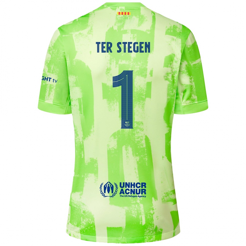 Dětské Marc-Andre Ter Stegen #1 Vápno Třetí Hráčské Dresy 2024/25 Dres