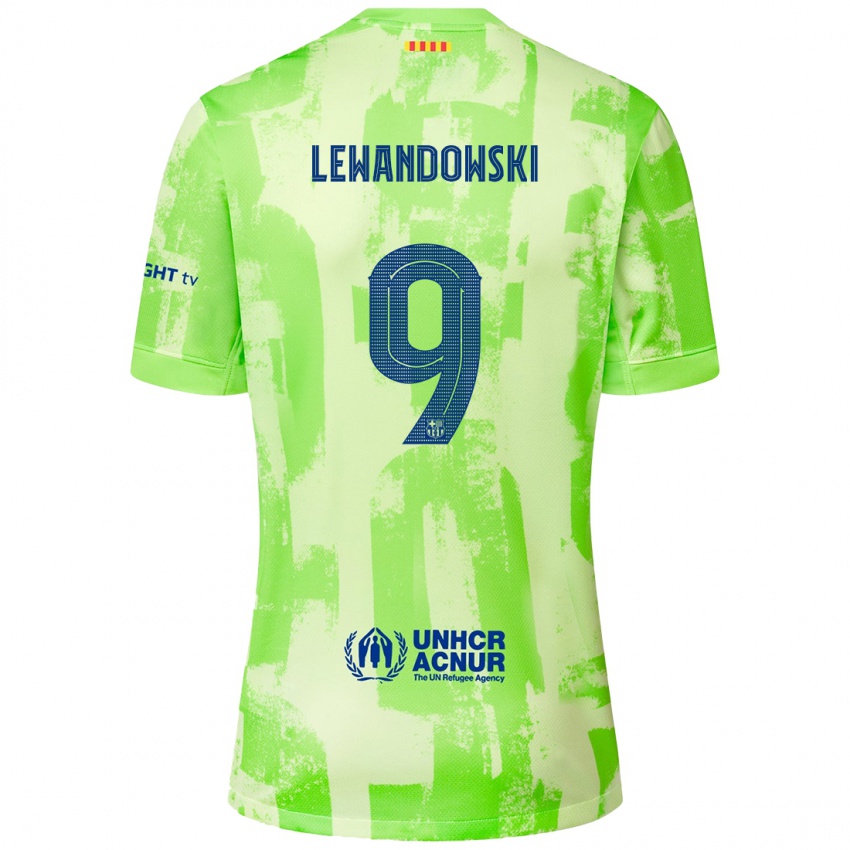 Dětské Robert Lewandowski #9 Vápno Třetí Hráčské Dresy 2024/25 Dres