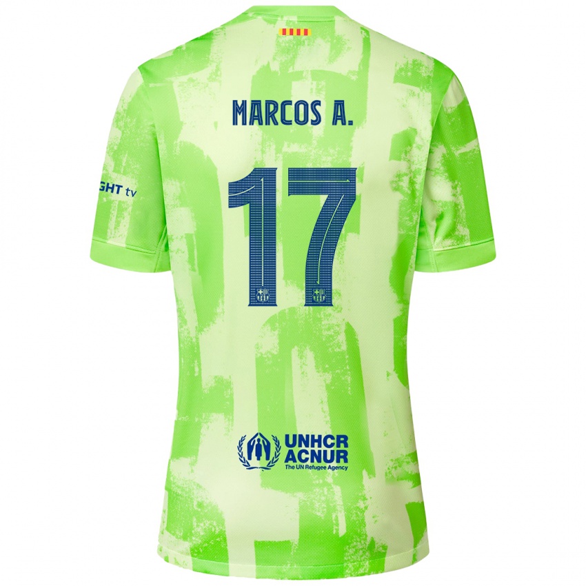 Dětské Marcos Alonso #17 Vápno Třetí Hráčské Dresy 2024/25 Dres