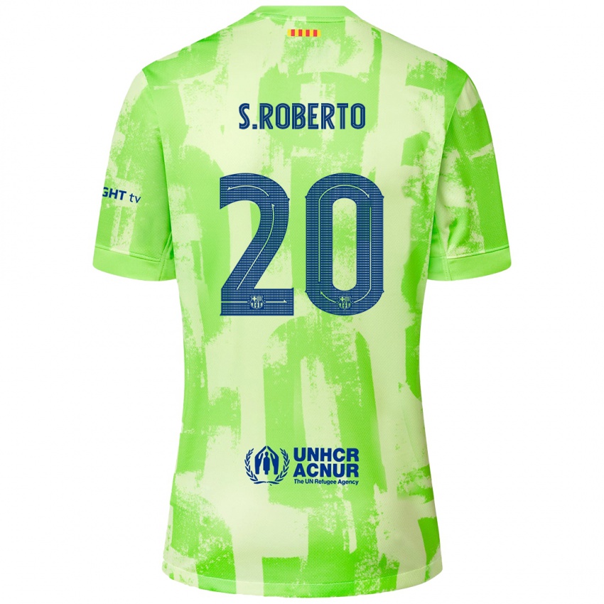 Dětské Sergi Roberto #20 Vápno Třetí Hráčské Dresy 2024/25 Dres