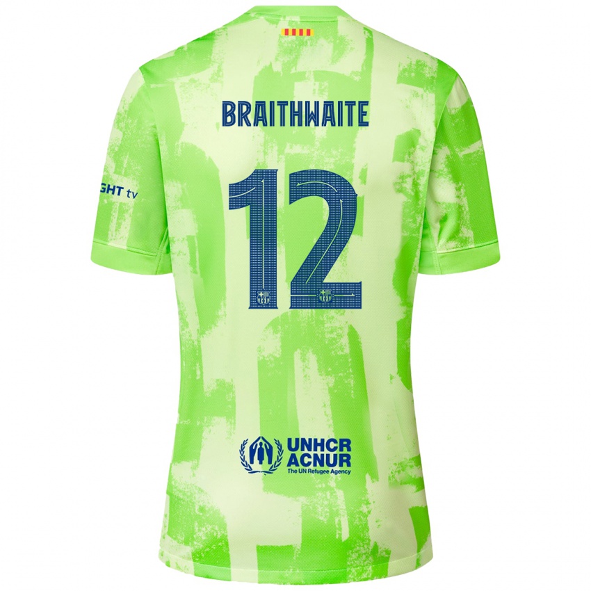 Dětské Martin Braithwaite #12 Vápno Třetí Hráčské Dresy 2024/25 Dres