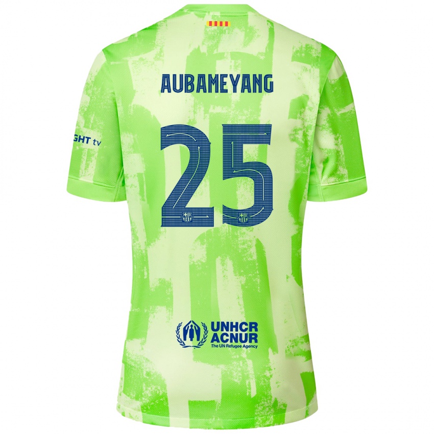 Dětské Pierre Emerick Aubameyang #25 Vápno Třetí Hráčské Dresy 2024/25 Dres