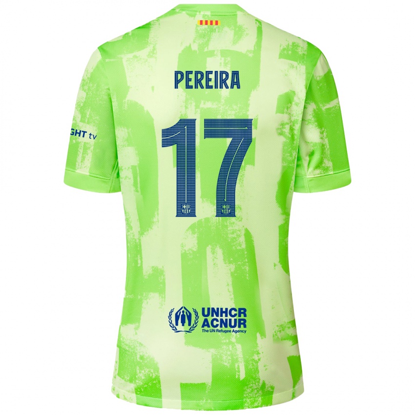 Dětské Andrea Pereira #17 Vápno Třetí Hráčské Dresy 2024/25 Dres