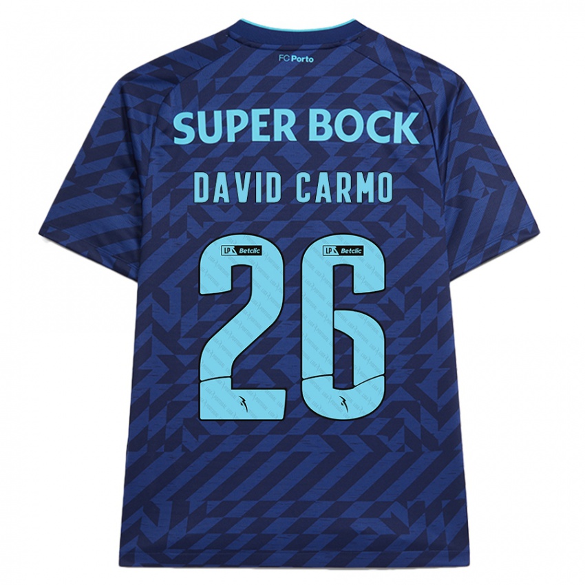 Dětské David Carmo #26 Námořnická Modř Třetí Hráčské Dresy 2024/25 Dres