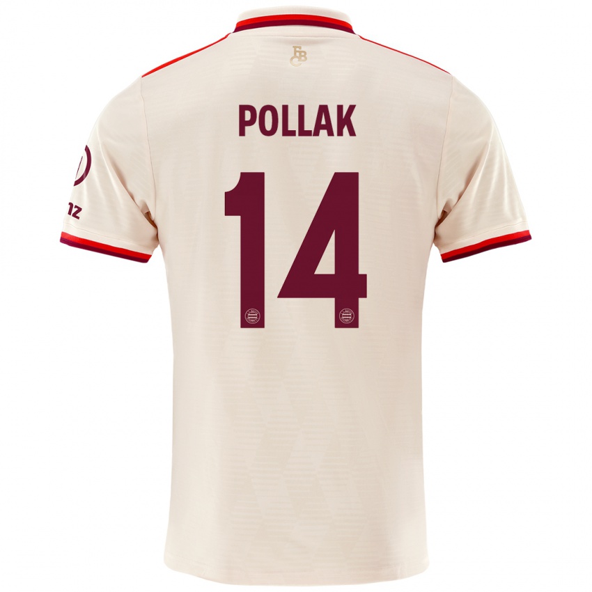 Dětské Florian Pollak #14 Prádlo Třetí Hráčské Dresy 2024/25 Dres