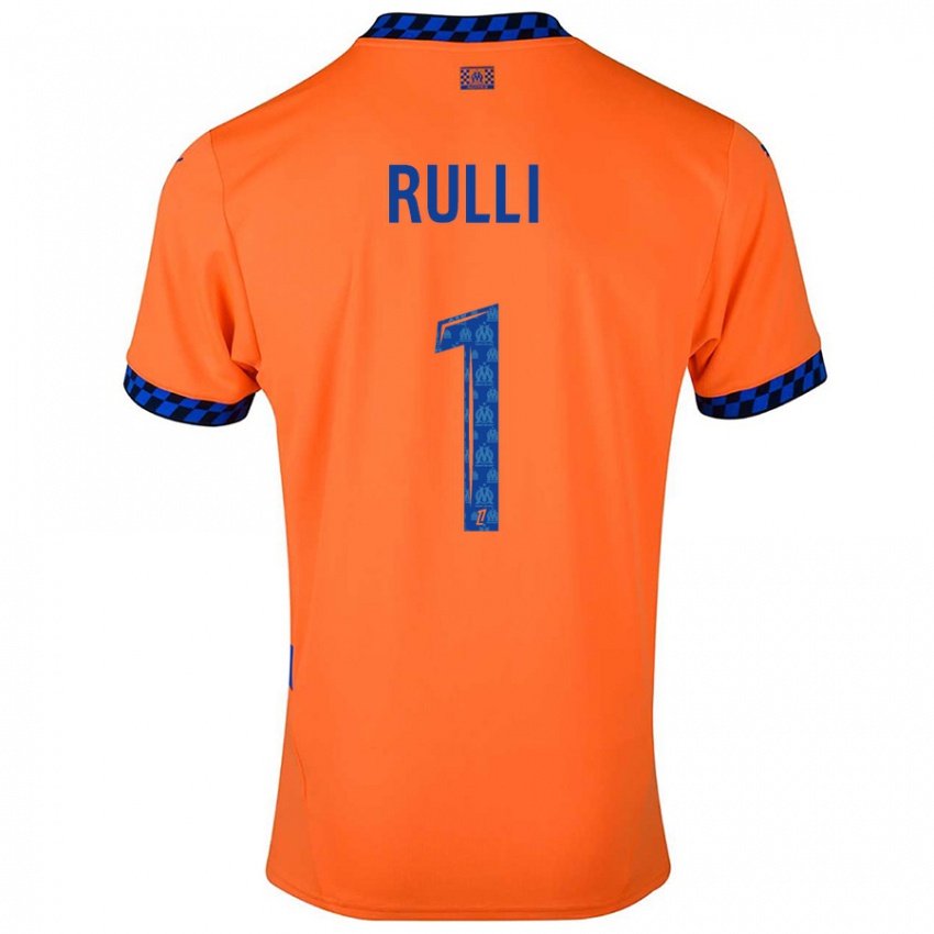 Dětské Gerónimo Rulli #1 Oranžová Tmavě Modrá Třetí Hráčské Dresy 2024/25 Dres