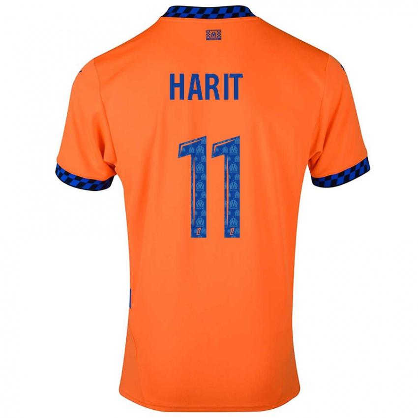 Dětské Amine Harit #11 Oranžová Tmavě Modrá Třetí Hráčské Dresy 2024/25 Dres