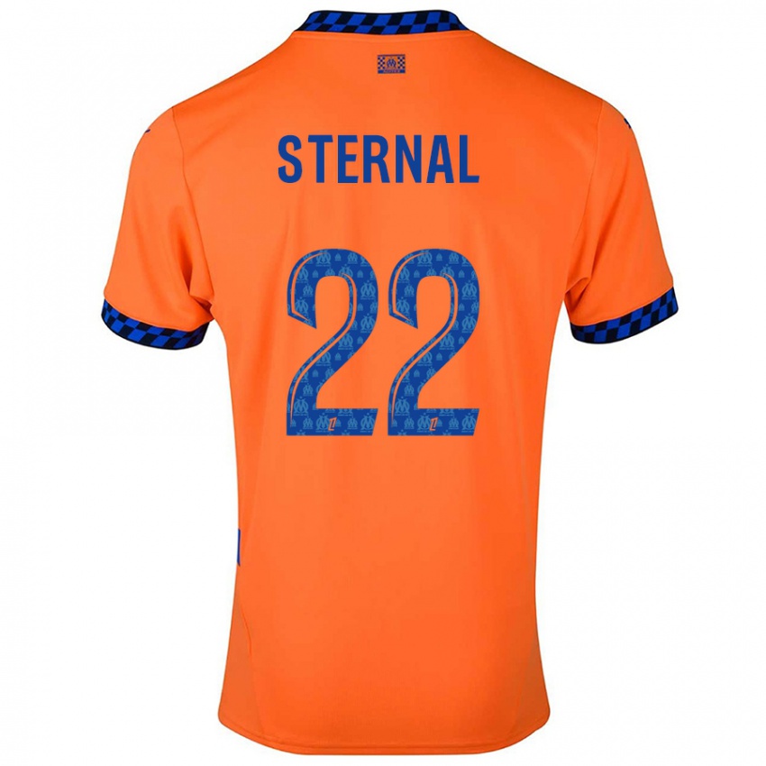 Dětské Enzo Sternal #22 Oranžová Tmavě Modrá Třetí Hráčské Dresy 2024/25 Dres