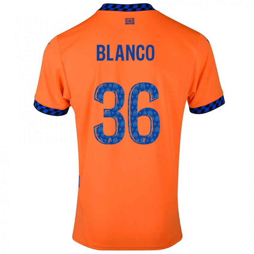 Dětské Ruben Blanco #36 Oranžová Tmavě Modrá Třetí Hráčské Dresy 2024/25 Dres