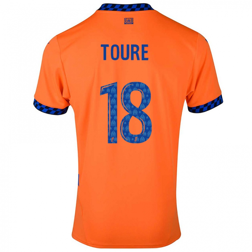 Dětské Isaak Toure #18 Oranžová Tmavě Modrá Třetí Hráčské Dresy 2024/25 Dres