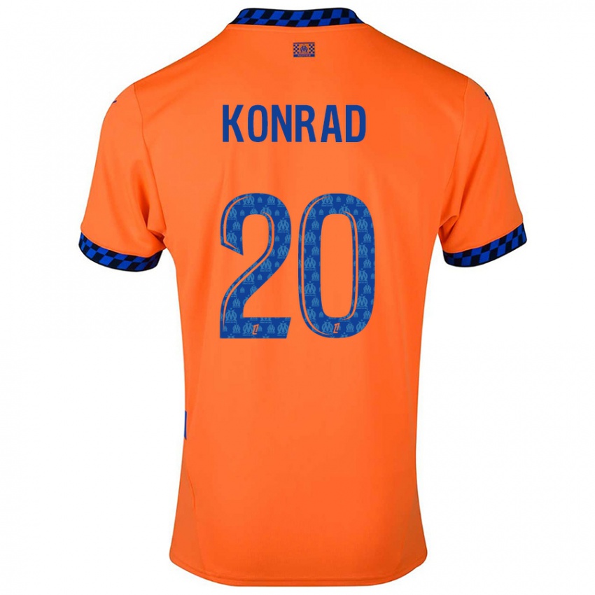 Dětské Konrad De La Fuente #20 Oranžová Tmavě Modrá Třetí Hráčské Dresy 2024/25 Dres