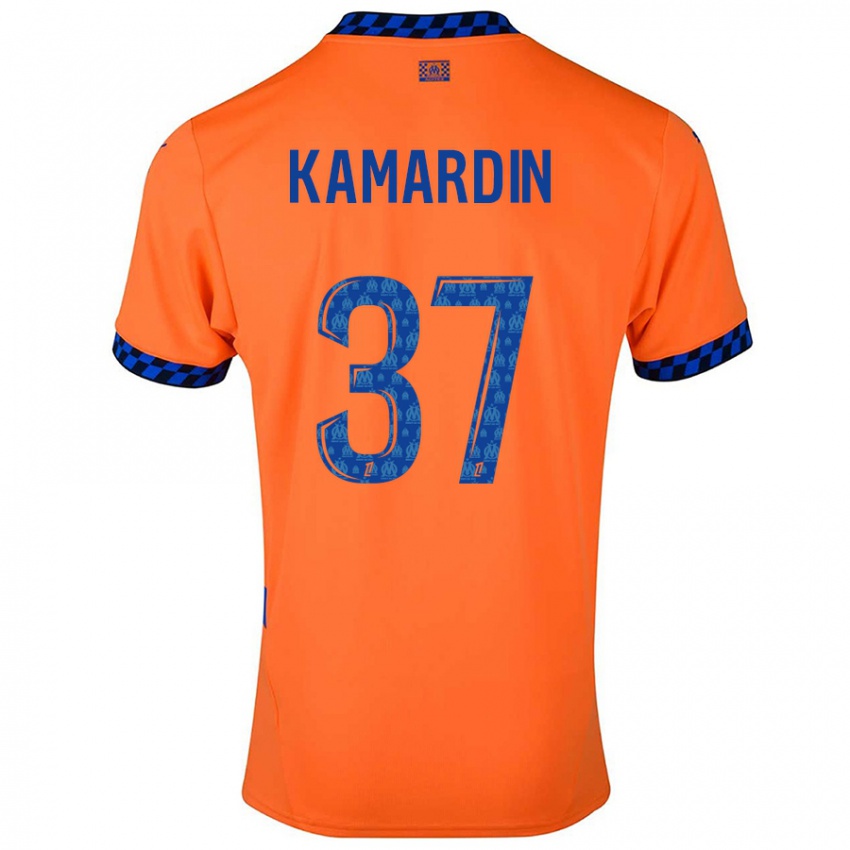 Dětské Aaron Kamardin #37 Oranžová Tmavě Modrá Třetí Hráčské Dresy 2024/25 Dres