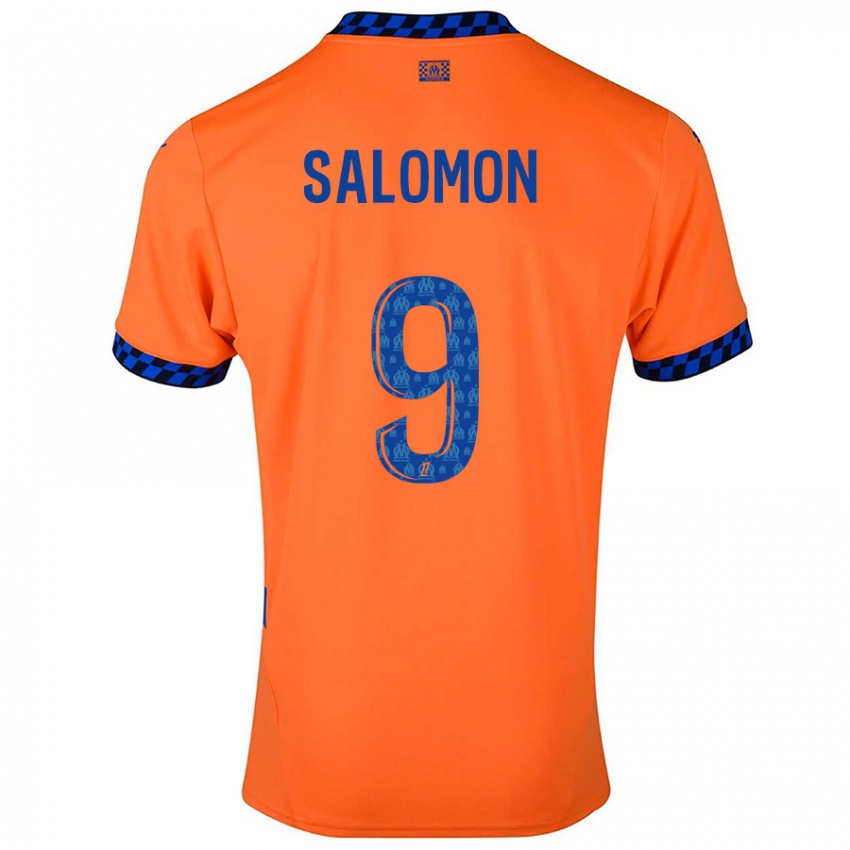 Dětské Maeva Salomon #9 Oranžová Tmavě Modrá Třetí Hráčské Dresy 2024/25 Dres