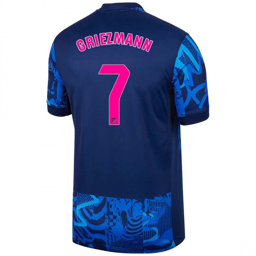 Dětské Antoine Griezmann #7 Královská Modrá Třetí Hráčské Dresy 2024/25 Dres