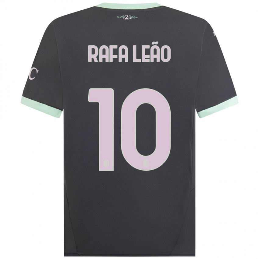 Dětské Rafael Leao #10 Šedá Třetí Hráčské Dresy 2024/25 Dres