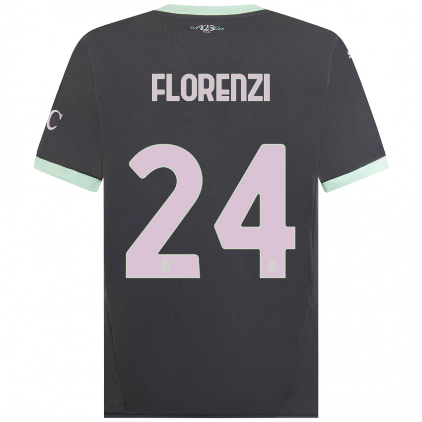 Dětské Alessandro Florenzi #24 Šedá Třetí Hráčské Dresy 2024/25 Dres