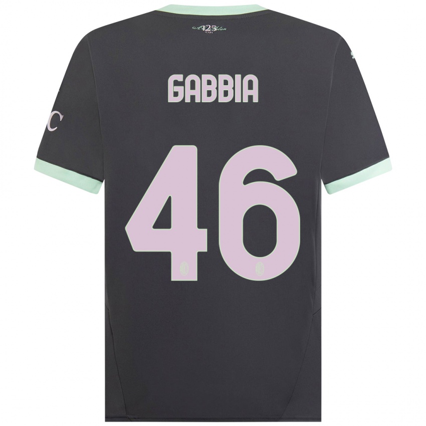 Dětské Matteo Gabbia #46 Šedá Třetí Hráčské Dresy 2024/25 Dres