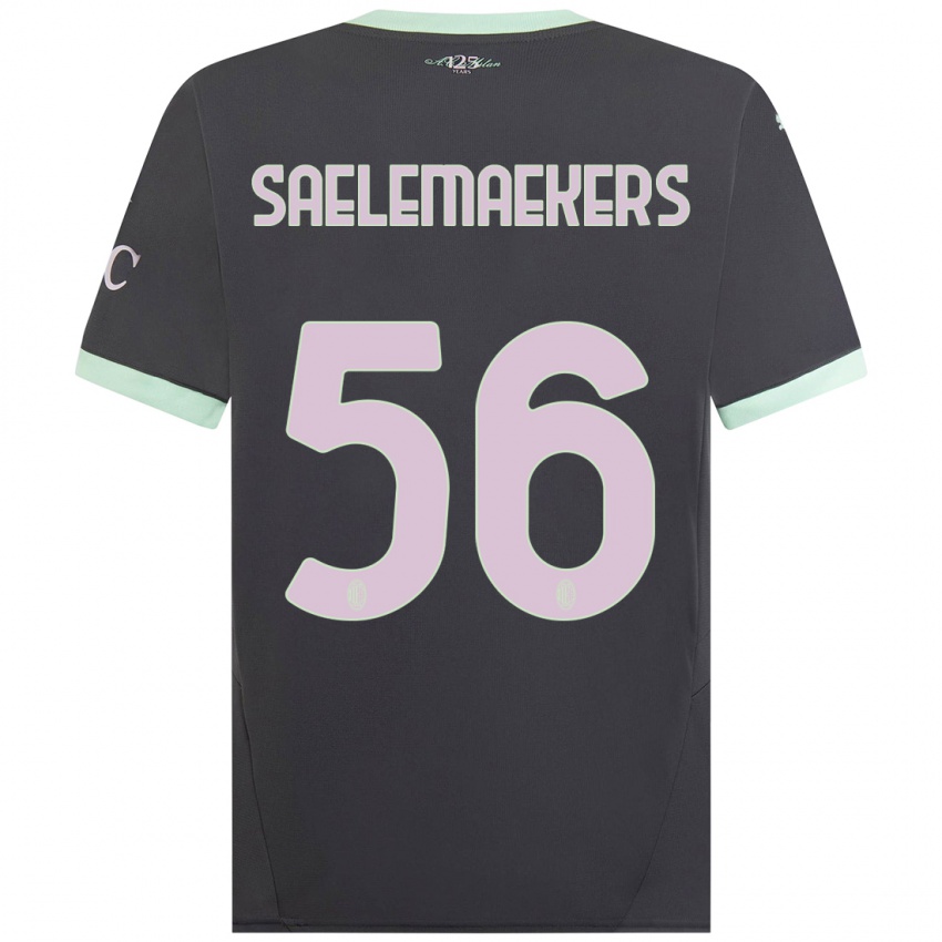 Dětské Alexis Saelemaekers #56 Šedá Třetí Hráčské Dresy 2024/25 Dres