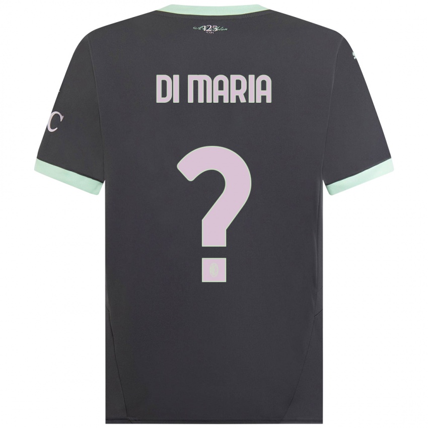 Dětské Alessandro Di Maria #0 Šedá Třetí Hráčské Dresy 2024/25 Dres