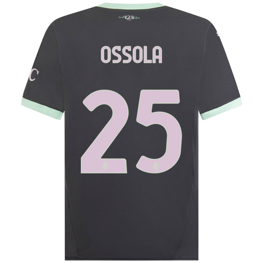 Dětské Lorenzo Ossola #25 Šedá Třetí Hráčské Dresy 2024/25 Dres