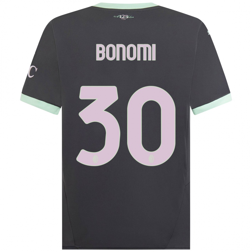 Dětské Alessandro Bonomi #30 Šedá Třetí Hráčské Dresy 2024/25 Dres