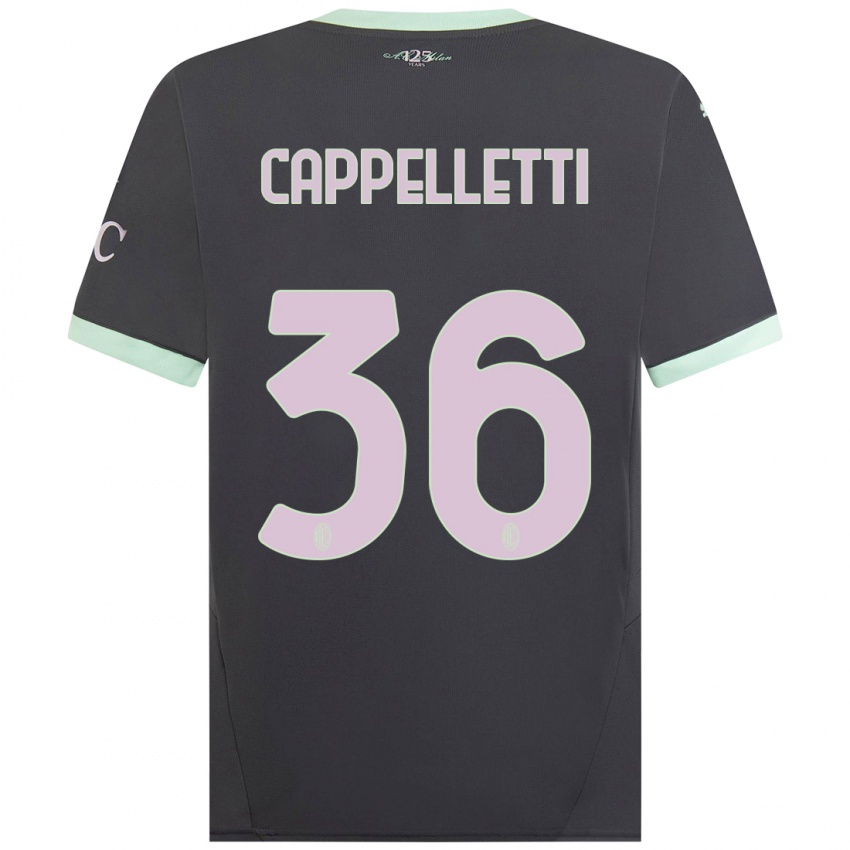 Dětské Mattia Cappelletti #36 Šedá Třetí Hráčské Dresy 2024/25 Dres