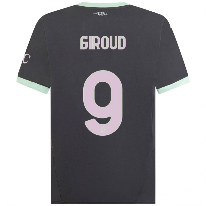 Dětské Olivier Giroud #9 Šedá Třetí Hráčské Dresy 2024/25 Dres