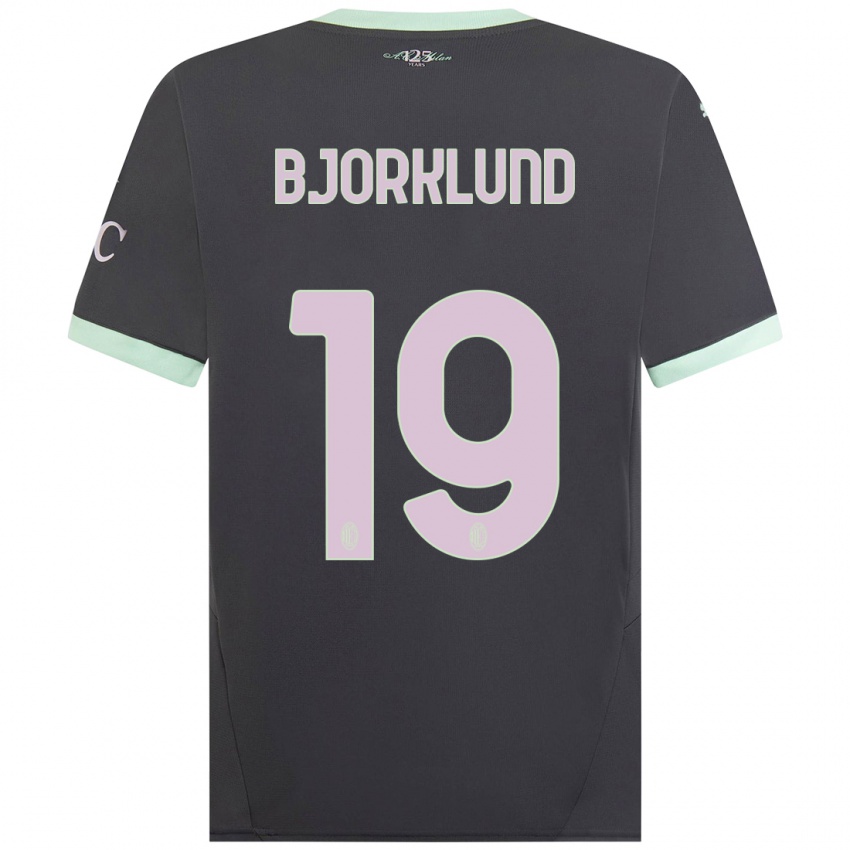 Dětské Lukas Bjorklund #19 Šedá Třetí Hráčské Dresy 2024/25 Dres