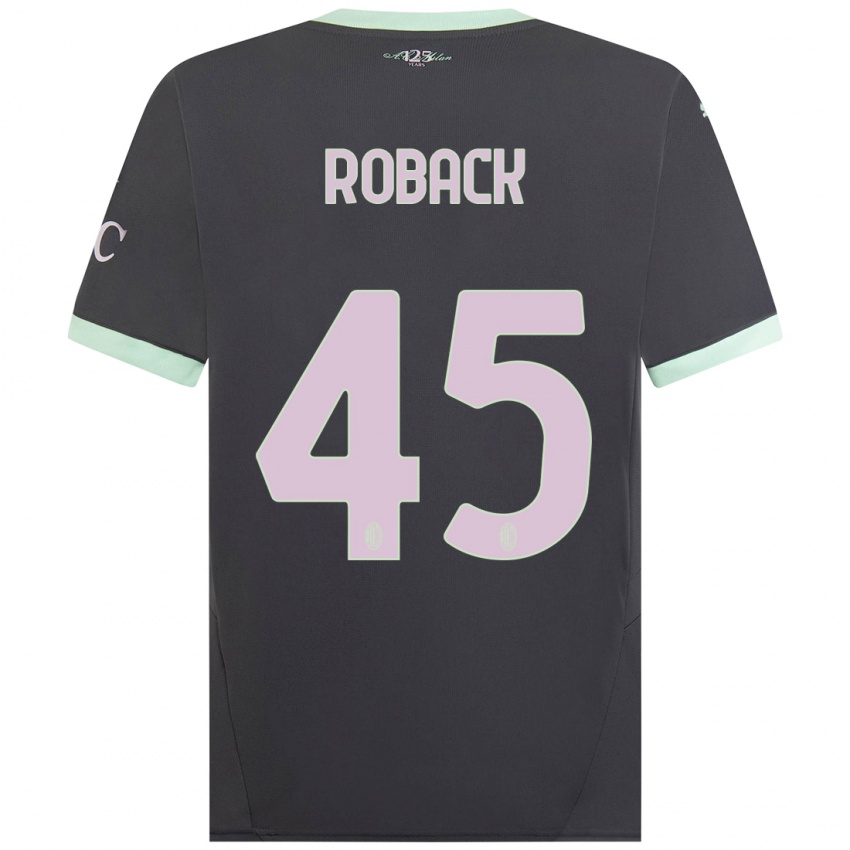 Dětské Emil Roback #45 Šedá Třetí Hráčské Dresy 2024/25 Dres