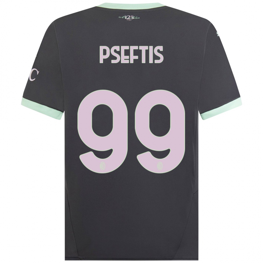 Dětské Fotios Pseftis #99 Šedá Třetí Hráčské Dresy 2024/25 Dres