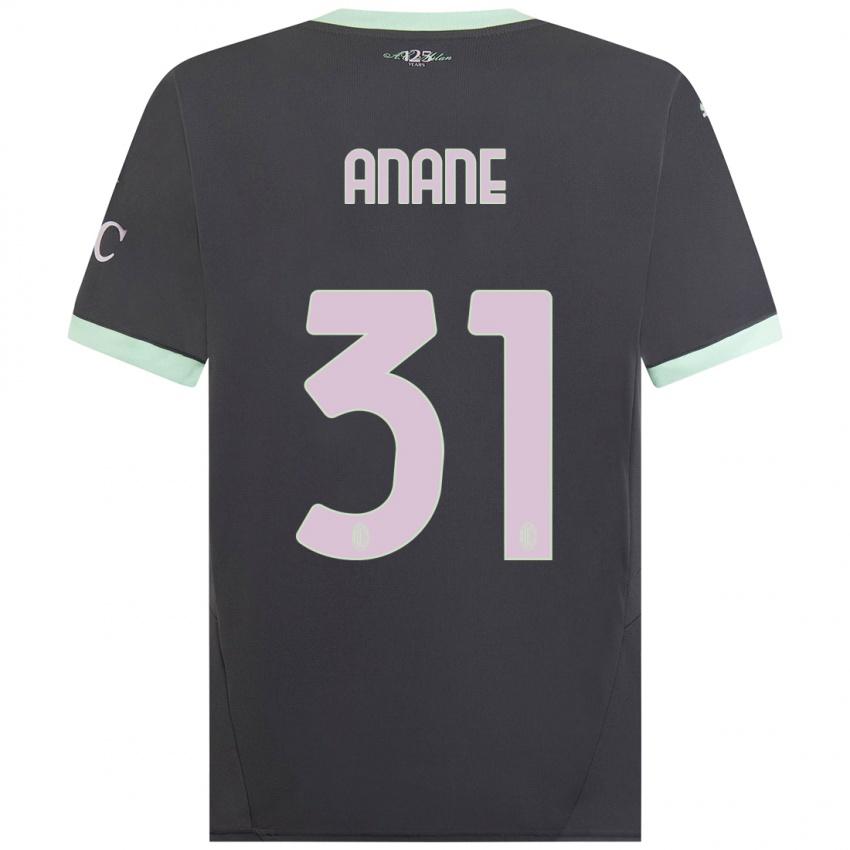 Dětské Emmanuel Anane #31 Šedá Třetí Hráčské Dresy 2024/25 Dres