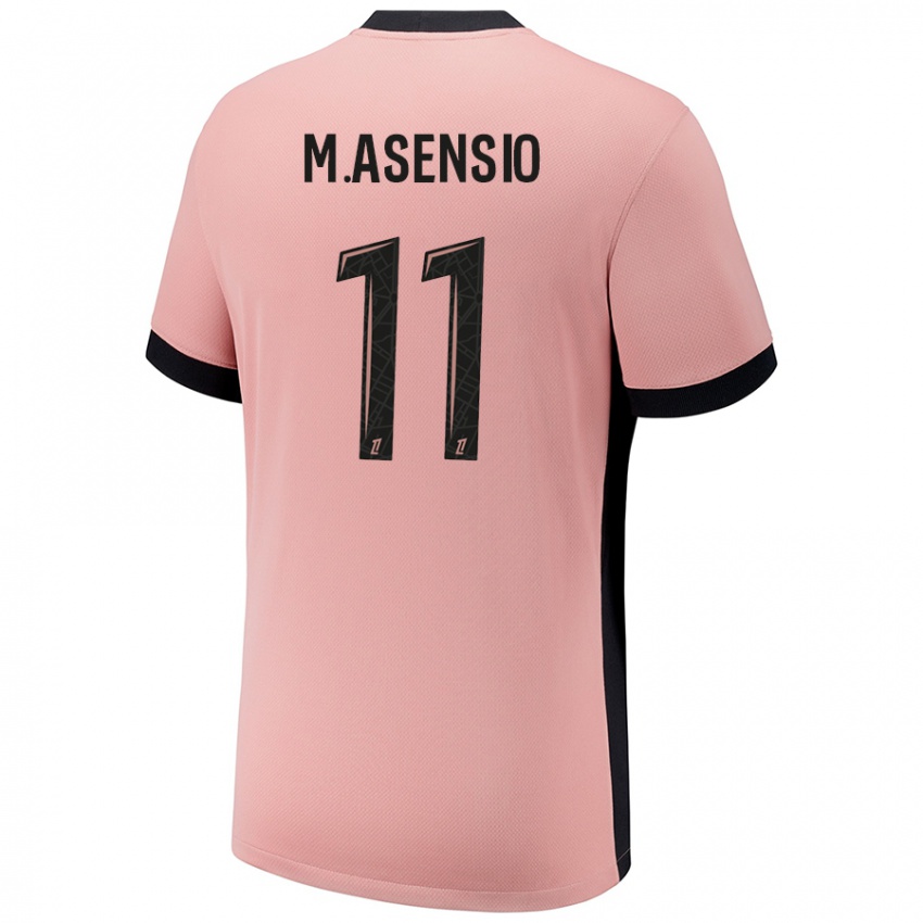 Dětské Marco Asensio #11 Rezavě Růžová Třetí Hráčské Dresy 2024/25 Dres