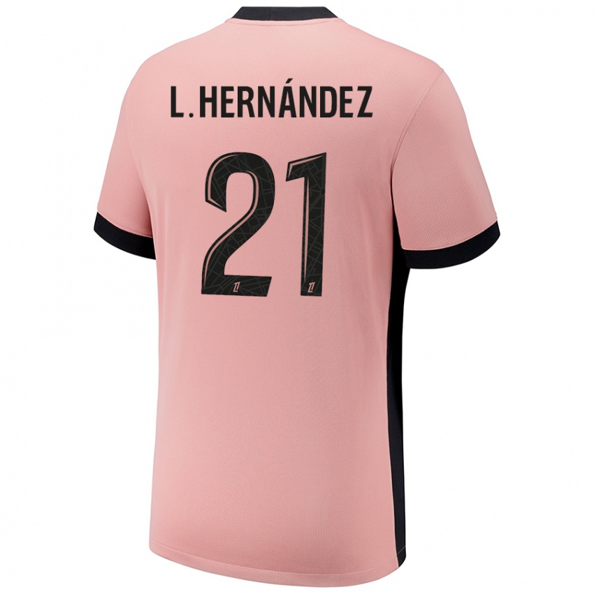 Dětské Lucas Hernandez #21 Rezavě Růžová Třetí Hráčské Dresy 2024/25 Dres