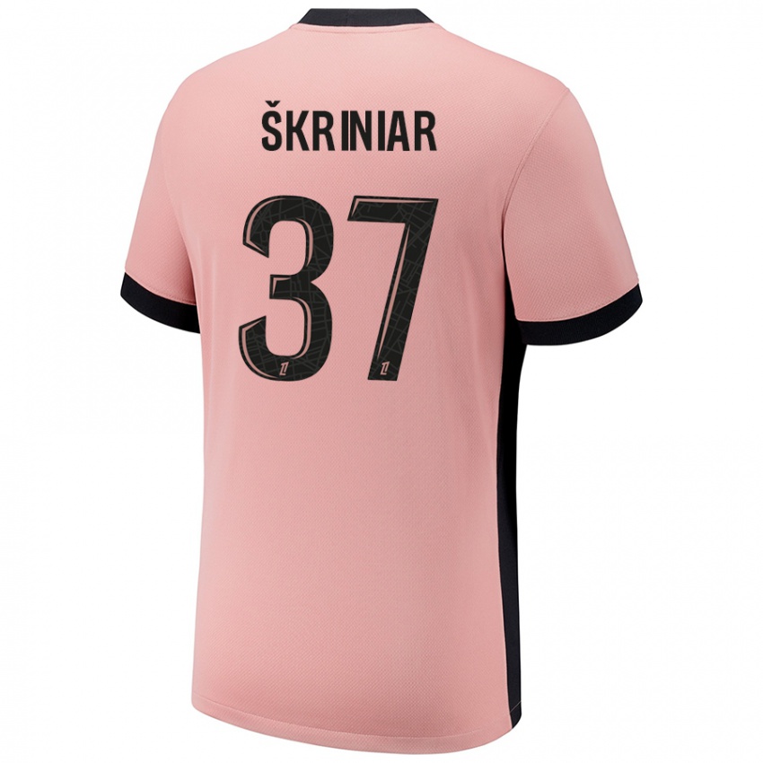 Dětské Milan Skriniar #37 Rezavě Růžová Třetí Hráčské Dresy 2024/25 Dres