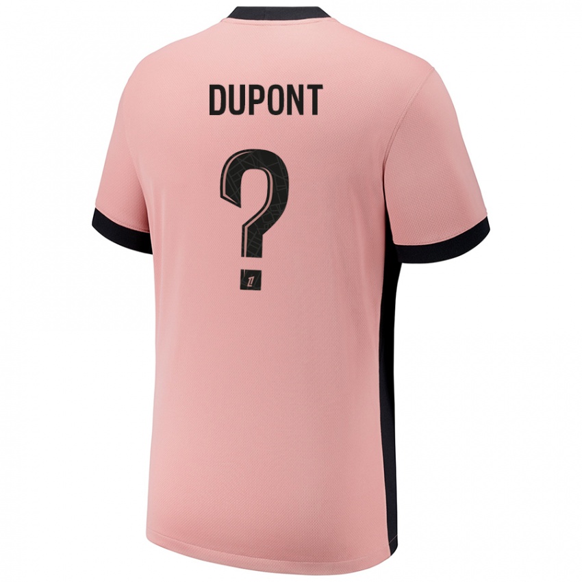 Dětské Raphaël Dupont #0 Rezavě Růžová Třetí Hráčské Dresy 2024/25 Dres