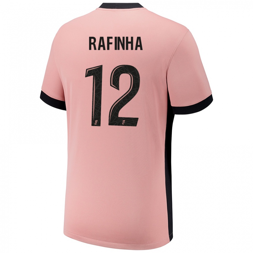 Dětské Rafinha #12 Rezavě Růžová Třetí Hráčské Dresy 2024/25 Dres