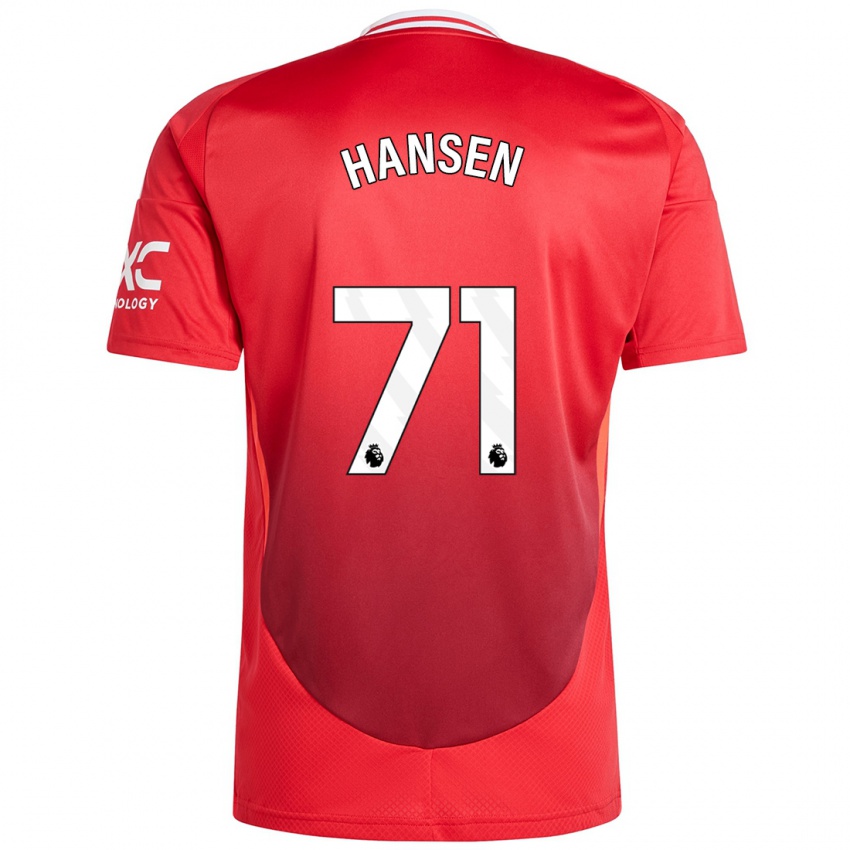 Pánské Isak Hansen-Aaroen #71 Jasně Červená Domů Hráčské Dresy 2024/25 Dres