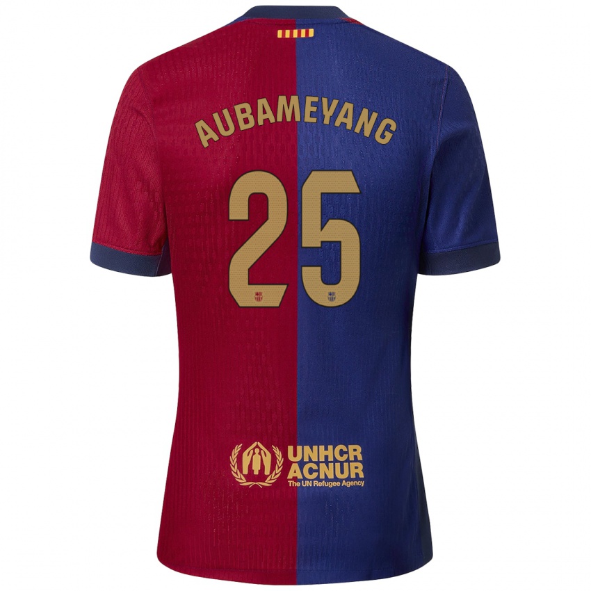 Pánské Pierre Emerick Aubameyang #25 Modrá Červená Domů Hráčské Dresy 2024/25 Dres