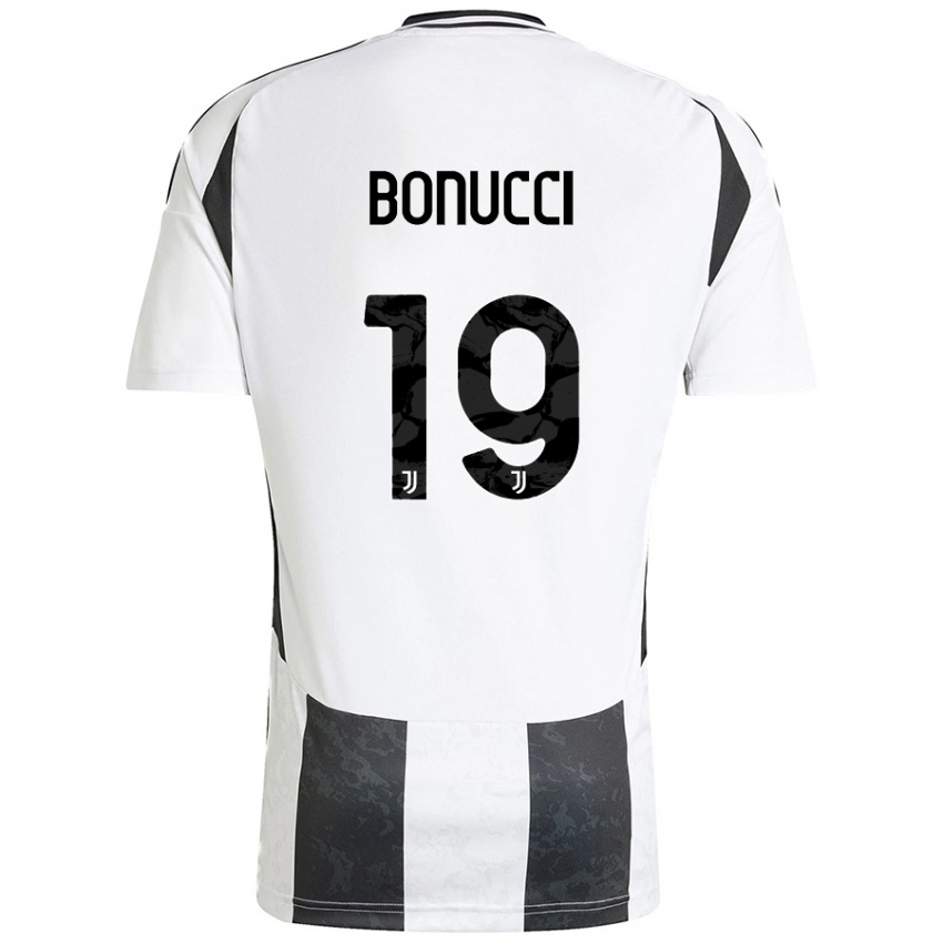 Pánské Leonardo Bonucci #19 Bílá Černá Domů Hráčské Dresy 2024/25 Dres