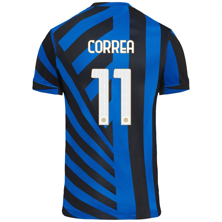 Pánské Joaquin Correa #11 Modrá Černá Domů Hráčské Dresy 2024/25 Dres